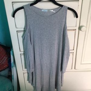Urban outfitters grey cold shoulder top